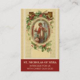 Rua BISHOP. NICHOLAS DE MYRA REPRAYER HOLY CARTÕES