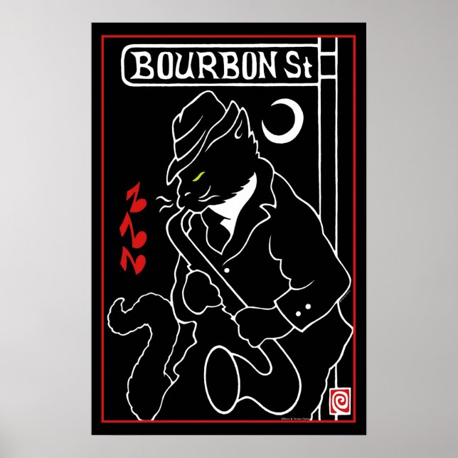 "Rua Bourbon. Cat." Poster (Frente)
