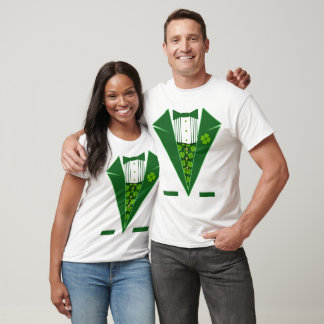 Rua. Camisa de Tuxedo verde engraçada do dia de Pa