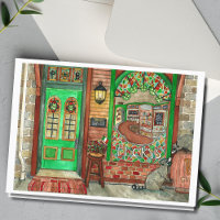 Rua. Cartão de Água Pub em Irlandês no Dia de Patr