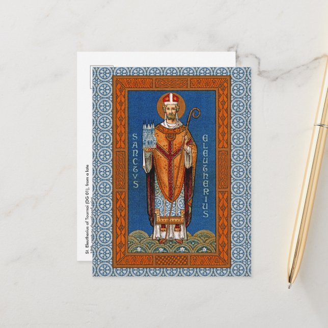 Rua. Cartão postal Eleutherius of Tournai (DG 01) (Frente/Verso In Situ)