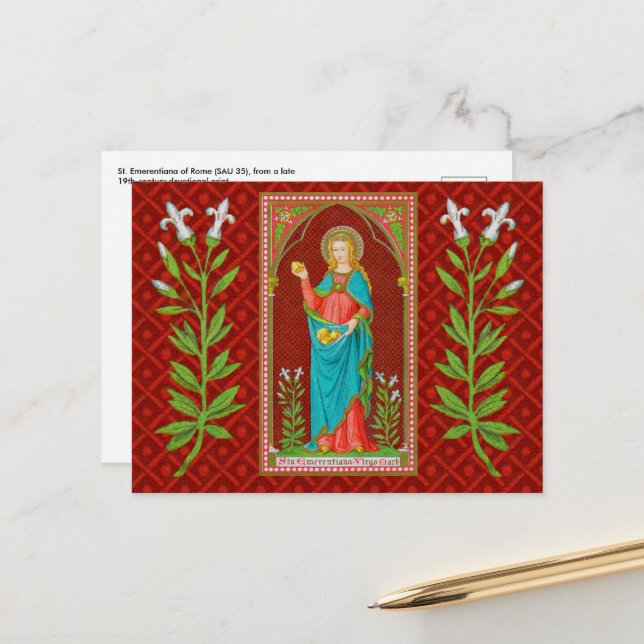 Rua. Cartão postal Emerentiana de Roma (SAU 36) (Frente/Verso In Situ)