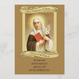 Rua. Catherine de Siena Prayer e Santa Placa