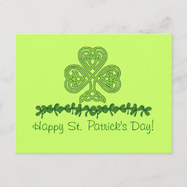 Rua Celtic Shamrock, cartão postal do dia de Patri