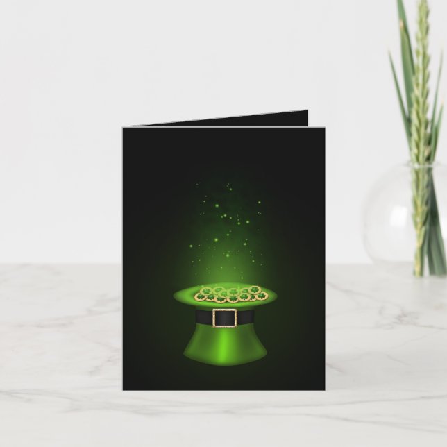 Rua. Chapéu do Dia de Patrick - Cartão de Saudação (Frente)