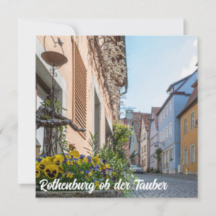 Rua colorida em Rothenburg ob der Tauber