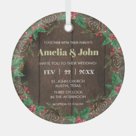 Rua com Pine Weding Convite Natal