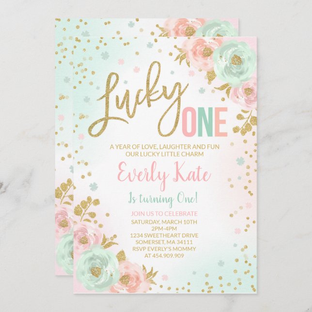 Rua, convite de aniversário do Patrick, Festa Sort (Frente/Verso)