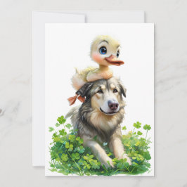 Rua. Convite de festas do Dia de Patrick: Duckling