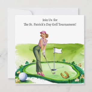 Rua. Convite para o Torneio de Golfe no Dia de Pat