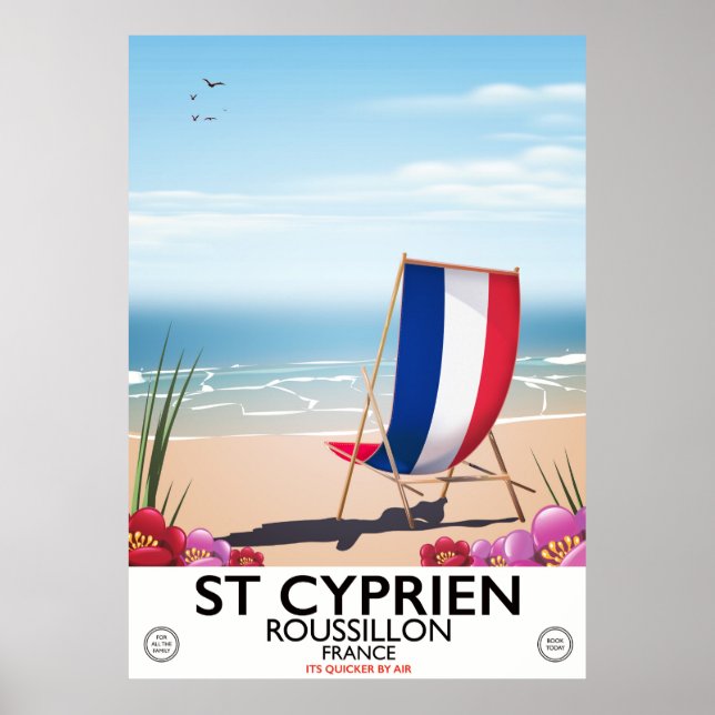 Rua Cyprien, Roussillon France poster de viagens (Frente)