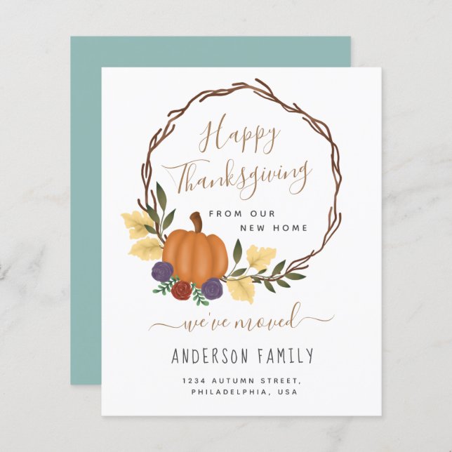 Rua de Abóbora de Orçamento Novo Anúncio de Início (Frente/Verso)