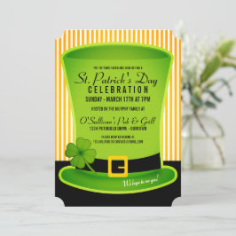 Rua de chapéu de Leprechaun. Convites de festas do