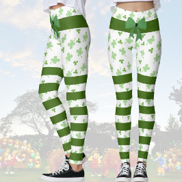 Rua de Meias de Leprechaun, leggings do dia de Pat