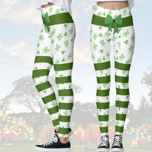 Rua de Meias de Leprechaun, leggings do dia de Pat