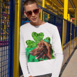 Rua de Setter Irlandês. Camiseta de Capa Lg Men's 