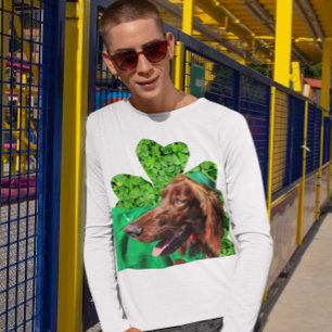 Rua de Setter Irlandês. Camiseta de Capa Lg Men's 