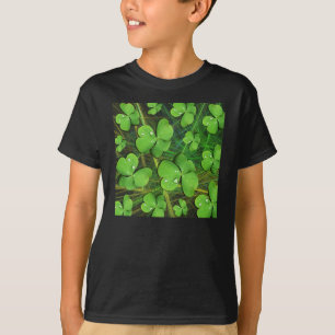 Rua De Shamrock Verde Patrick Kids Dark T-Shirt