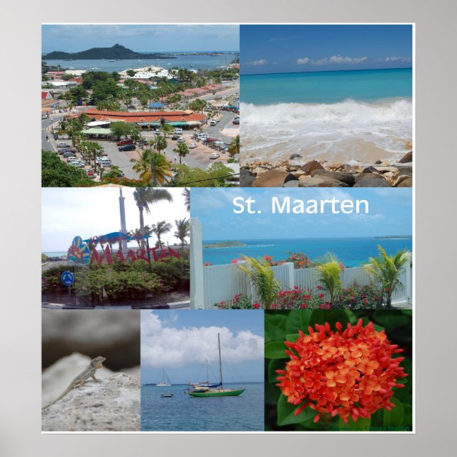 Rua de Sint Maarten. Martin Poster Impressão (Frente)