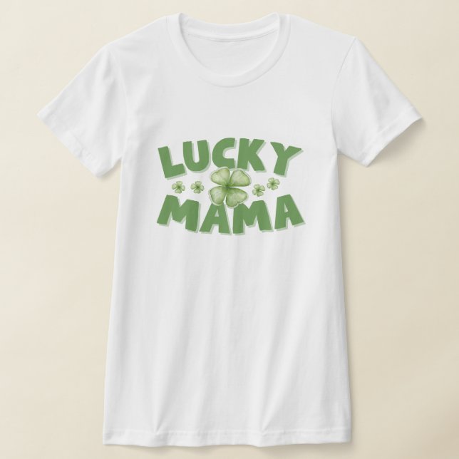 Rua. Dia de Patrício Lucky Mamãe 4 Folha Camisa de (Postura )