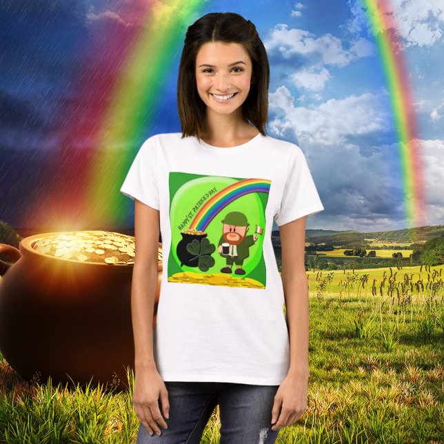 Rua, dia de Patrick Fim da Camisa Arco-Íris (St. Patrick's Day End of Rainbow T-Shirt)