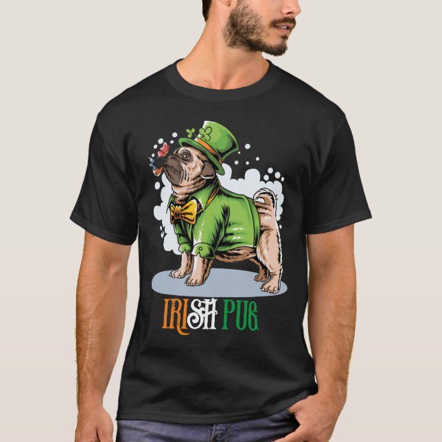 Rua. Dia de Patricks - Camiseta de Cachorro Irland (Frente)