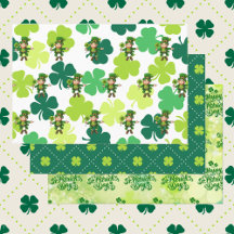 Rua do dia de Patrick Leprechaun Shamrocks Verde