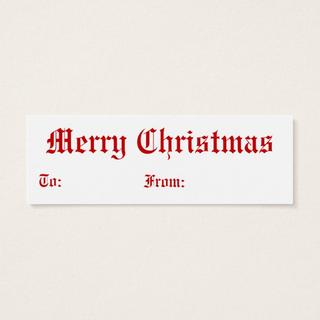 Rua do Nicholas Gift Tags (Verso)