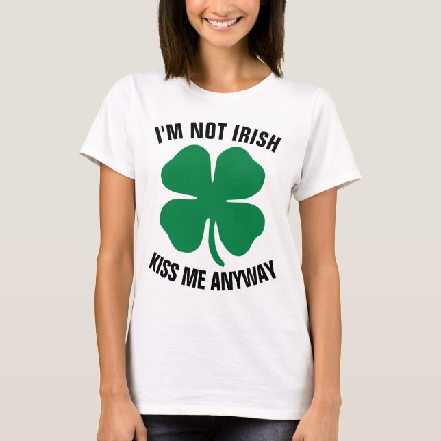 Rua engraçada. T-shirts do Patrick, NÃO SOU IRLAND (Frente)