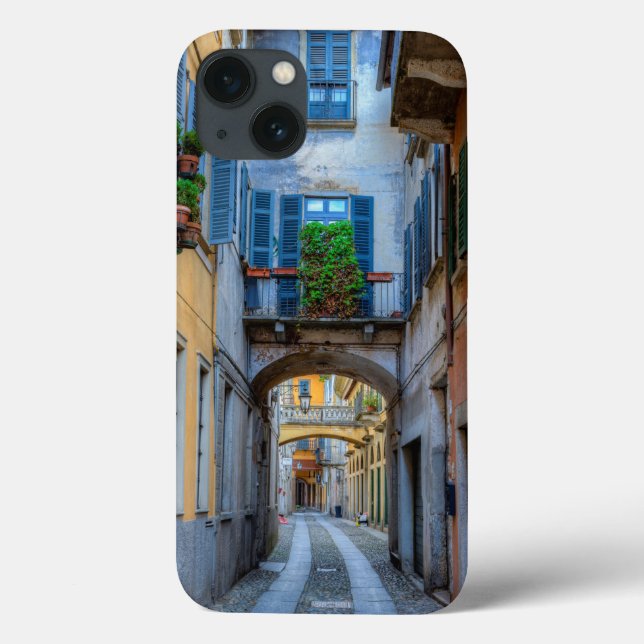 Rua estreita da cidade, Itália (Verso)