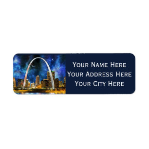 Rua. Etiquetas de Endereço de Retorno Louis Arch