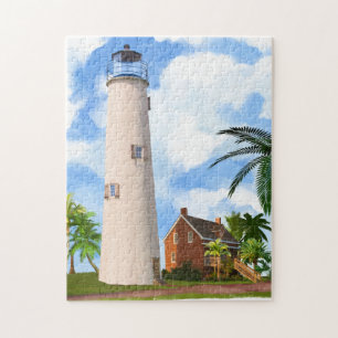 Rua. Farol George Island - Quebra-cabeça de Arte d