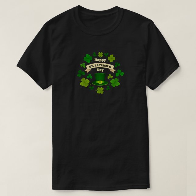 Rua Feliz, T-Shirt do Dia de Patrick (Frente do Design)