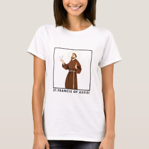 Rua: Francis de Camisa Católica de Assis para Mulh