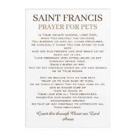 Rua. Francis Prayer para Animais de Companhia