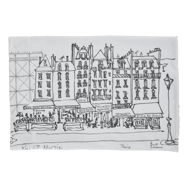 Rua Histórica St. Martin, Paris, França (Frente-Esquerda)