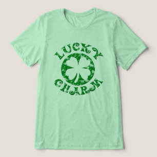 Rua Irlandesa de Charm Sortudo. T-Shirt do Dia de
