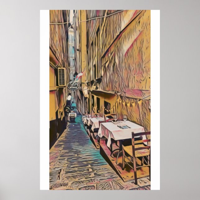 rua italiana romântica 3 - Poster (Frente)