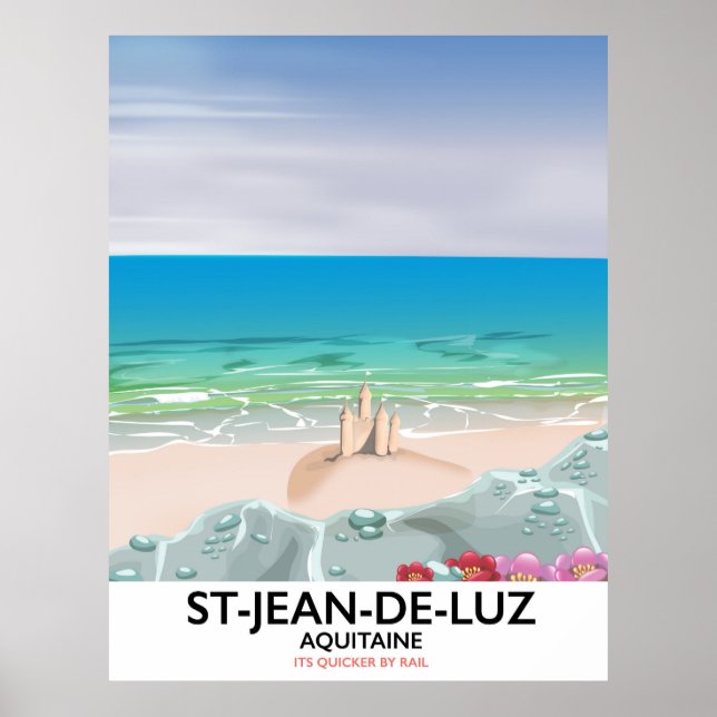 Rua Jean-de-Luz, Poster de viagens de Aquitaine (Frente)