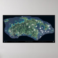 Rua. John U.S. Virgin Islands por satélite poster