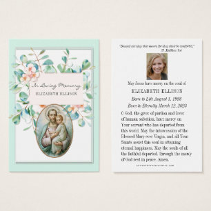Rua Joseph Funeral Memorial Prayer Card