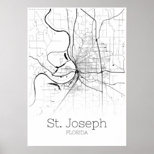 Rua. Joseph Map - Missouri - City Map Poster