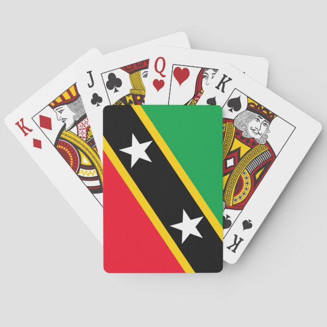 Rua. Kitts e Nevis tocando baralho (Verso)