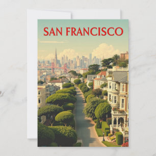 Rua Lombard, São Francisco   Placa Retro Vintage