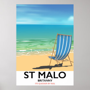 Rua Malo, poster da praia de Britanny