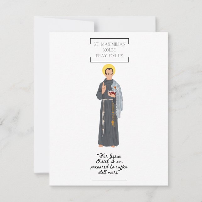 Rua, Maximilian Kolbe Flat Greeting Card (Frente)