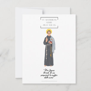 Rua, Maximilian Kolbe Flat Greeting Card