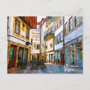 Rua Medieval - Viseu Portugal   Cartão Postal