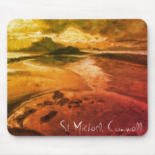 Rua Michael, Cornwall Beach Landscape Art Mousepad (Frente)
