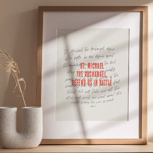 Rua Michael the Archangel Prayer Poster
